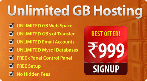 unlimited web hosting india